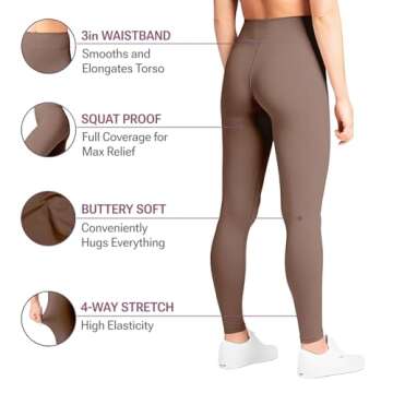 SATINA Tan Leggings - Soft & Stretchy Fit for Women