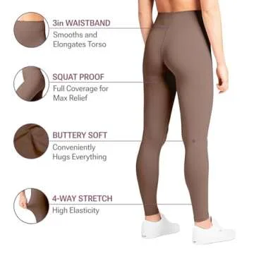 SATINA Tan Leggings - Soft & Stretchy Fit for Women
