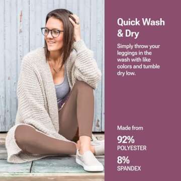 SATINA Tan Leggings - Soft & Stretchy Fit for Women