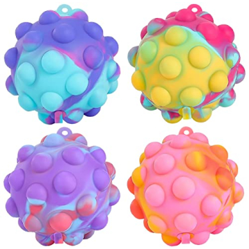 Inflatable Pop Fidget Ball Toys 4-Pack Stress Relief Sensory Fun