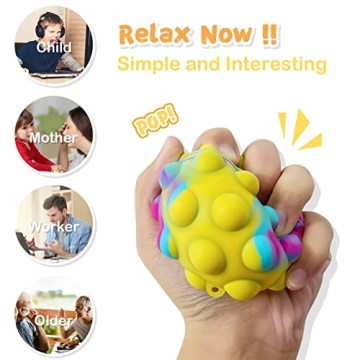 Inflatable Pop Fidget Ball Toys 4-Pack Stress Relief Sensory Fun