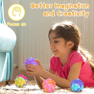 Inflatable Pop Fidget Ball Toys 4-Pack Stress Relief Sensory Fun