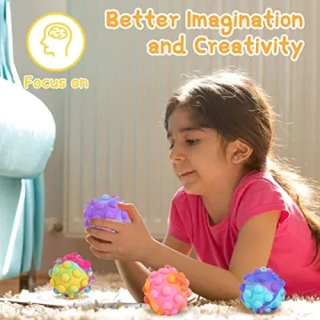 Inflatable Pop Fidget Ball Toys 4-Pack Stress Relief Sensory Fun