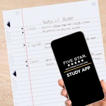 Five Star Loose Leaf Paper Plus Study App, Notebook Paper, Wide Ruled Filler Paper, Reinforced, Figh...