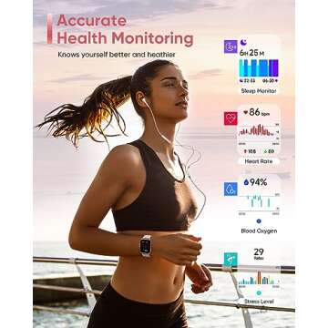 Fitpolo Smart Watch - Alexa Built-in, Fitness & Health Tracker