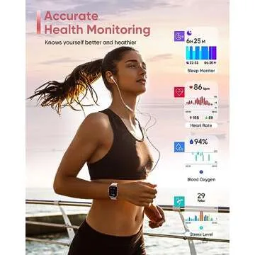 Fitpolo Smart Watch - Alexa Built-in, Fitness & Health Tracker