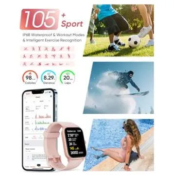 Fitpolo Smart Watch - Alexa Built-in, Fitness & Health Tracker