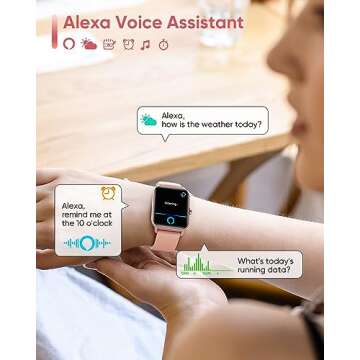 Fitpolo Smart Watch - Alexa Built-in, Fitness & Health Tracker