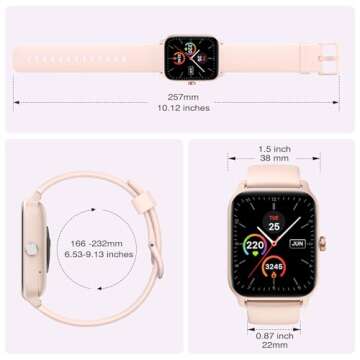 Fitpolo Smart Watch - Alexa Built-in, Fitness & Health Tracker