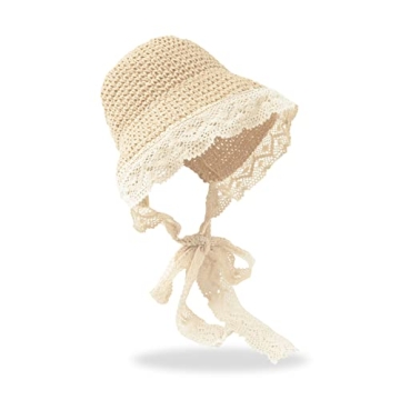 Pureborn Baby Straw Sun Hat for Girls - Stylish & Safe
