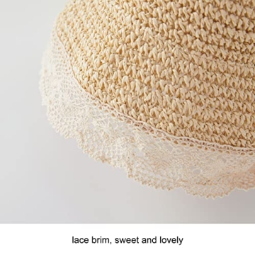 Pureborn Baby Straw Sun Hat for Girls - Stylish & Safe