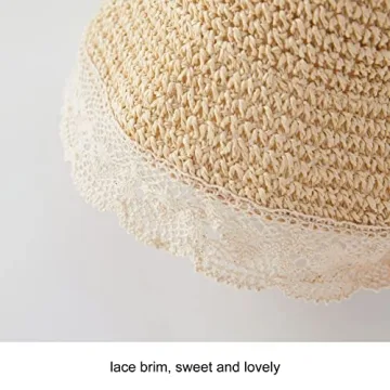 Pureborn Baby Straw Sun Hat for Girls - Stylish & Safe