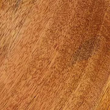 Mud Pie Brown Beaded Wood Pedestal Bowl 6" x 14" dia