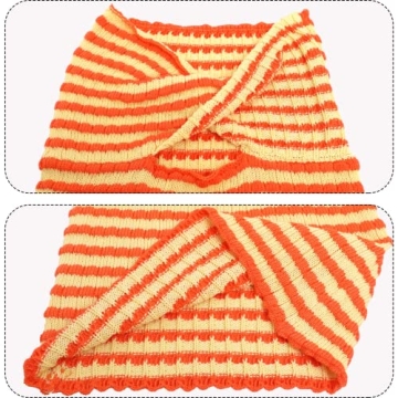 Chic Meladyan Twist Front Striped Crop Top for Women