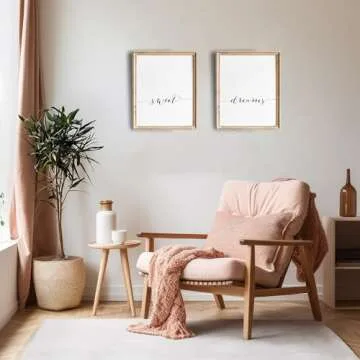 Sweet Dreams Wall Art Prints (Set of 2) - Unframed - 8x10 | Calligraphy | Elegant Calligraphy Design | Perfect for Nursery or Bedroom Décor | Living Room Décor | Farmhouse Wall Décor | Wall Art Set