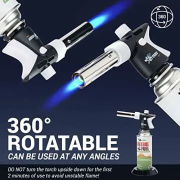 Jo Chef Pro Butane Torch Lighter - Safe and Adjustable