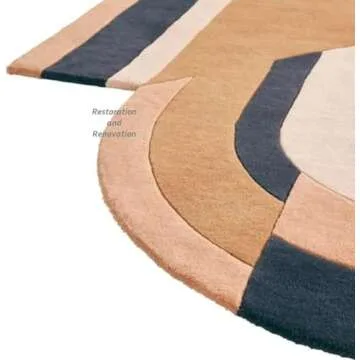 Restoration and Renovation Modern Irregular Shape Wool Area Rug | Geometric Pattern, Hand-Tufted with 100% Wool | Perfect for Living Room, Bedroom & Home Decor (Multi 1, 5' x 5')