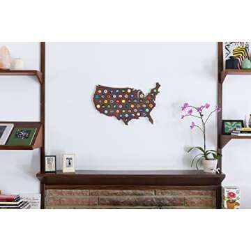 USA Beer Cap Map - Perfect Craft Beer Gift Holder