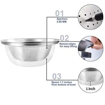 (set of 7) Multifunctional Stainless Steel Basin Grater - Salad Cutter Bowl-4 in 1 Julienne Slicer, Multifunctional Stainless Steel Colander Drain Basket for Cooking, Prepping, Food Storage