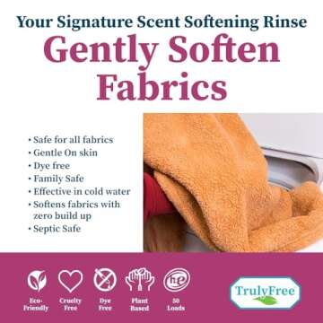 Truly Free TF Scented Rinse SR| Safe for Babies & Kids with Sensitive Skin | Plant-Based | Include 1 Refillable 50oz Bottle with Measuring Cap| Signature Wash Scented (50 Loads)