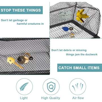 Durable Floor Register Cover Trap - 5-Pack Vent Filters