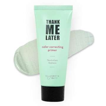 Elizabeth Mott Thank Me Later Color Correcting Face Primer - Niacinamide and Cica Soothes and Neutralizes Uneven Skin Tone and Facial Redness - Grips Makeup for Long-Lasting Wear - Cruelty-Free, 30g