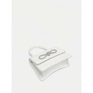 QWINEE Women's Mini Evening Bag with Rhinestone Charm