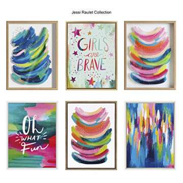 Kate and Laurel Brush Strokes 90 Canvas Wall Art 18x40