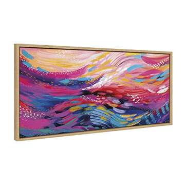 Kate and Laurel Brush Strokes 90 Canvas Wall Art 18x40