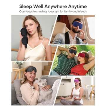 LKY DIGITAL Sleep Mask for Side Sleeper 3 Pack, Blackout 3D Eye Mask for Sleeping, Night Blindfold for Men Women