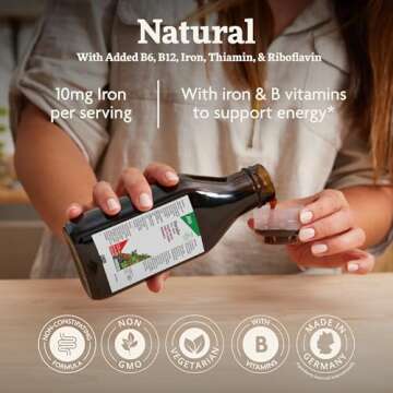 Floradix by Salus Iron & Herbs - Liquid Herbal Supplement for Energy Support - Iron Supplement with Vitamin C & B Complex Vitamins - Liquid Iron Supplement for Men & Women - 17 oz