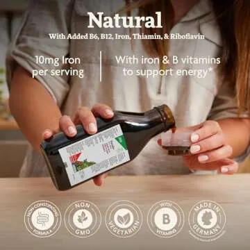 Floradix Liquid Iron Supplement for Energy & Iron Support