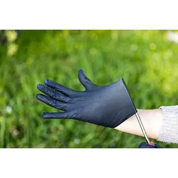 Framar Powder Free Disposable Gloves, Black Nitrile Gloves 100 Pk, Hair Dye Gloves, Gloves Disposable Latex Free, Cleaning Gloves, Plastic gloves, Latex Free Gloves Nitrile – Mechanic Gloves (Medium)