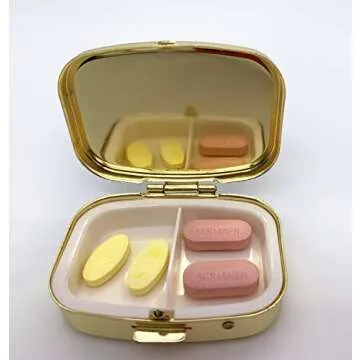 Happy Pills Portable Pill Organizer for Safe Travel