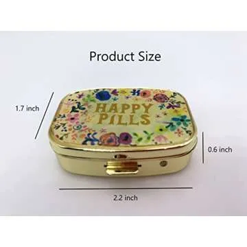 Happy Pills Portable Pill Organizer for Safe Travel