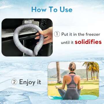 Neck Cooling Tube with Insulated Bag - Reusable Ice Coolers for Hot Weather