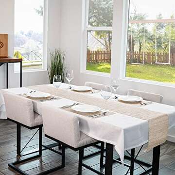 DOLOPL Table Mats Beige Placemats Set of 6 Easy to Clean Wipeable Washable Farmhouse Modern Outdoor Placemats for Dining Kitchen Table Spring Summer Decorations