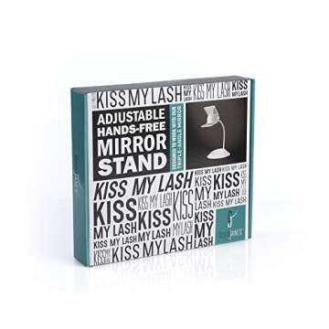 GoodJanes Kiss My Lash - False Eyelash and Makeup Tri-Fold Hands-Free Mirror with Adjustable Stand Perfect for Eyelash Extensions