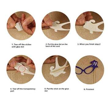 Kristin Paradise 25Pcs Mouse Friends Photo Booth Props with Stick, Mickey Theme Selfie Props, Minnie...