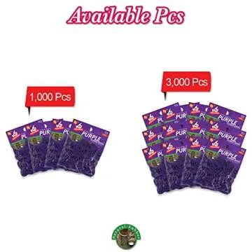 1000 Pcs Rubber Bands Hair Band Soft Elastic Hair Accessories Braids Mini Hair Ties Stretchy Hair Ties No Damage Rubber Bands for Hair Made in Vietnam (Purple)