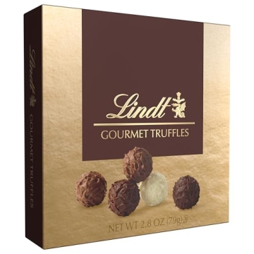 Delicious Lindt Gourmet Chocolate Truffles Gift Box - Assorted Treats, 2.8 Oz