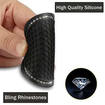 JUSTTOP Car Cup Holder Coaster, Insert 2 Pack Universal Auto Anti Slip, Bling Crystal Rhinestone Car Interior Accessories-Black