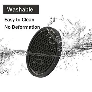 JUSTTOP Car Cup Holder Coaster, Insert 2 Pack Universal Auto Anti Slip, Bling Crystal Rhinestone Car Interior Accessories-Black