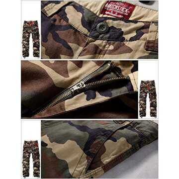 Match Men's Wild Cargo Pants #3357(Khaki camo,30)