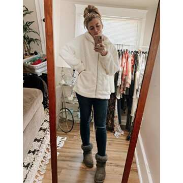 Trendy ECOWISH Womens Winter Jacket - Cozy Faux Fur Style