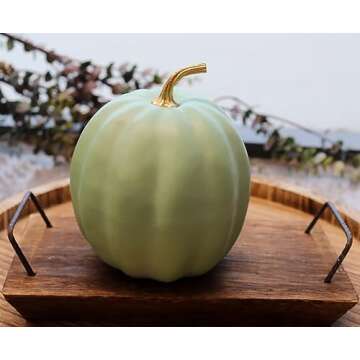 20 PCS Velvet Pumpkins for Decorating, Blue Pink Black White Foam Artificial Pumpkins for Fall Table Decor, Rustic Fall Harvest, Pumpkin Decorations for Thanksgiving, Home Table Centerpieces, Wedding