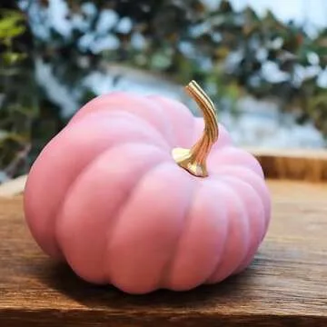 20 PCS Velvet Pumpkins for Decorating, Blue Pink Black White Foam Artificial Pumpkins for Fall Table Decor, Rustic Fall Harvest, Pumpkin Decorations for Thanksgiving, Home Table Centerpieces, Wedding
