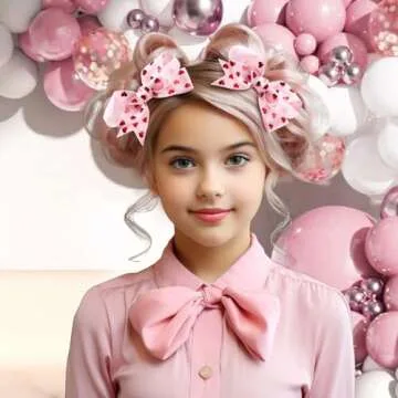 YanJie Hair Bow Clips Love Heart Hair Clips Red Pink Bowknot Hair Barrettes Heart Lip Print Boutique Alligator Clips for Toddler