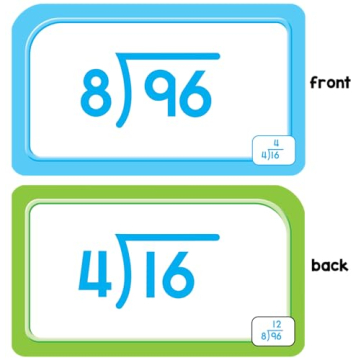 School Zone Division Flash Cards Ages 9 and Up for Learning