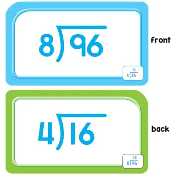 School Zone Division Flash Cards Ages 9 and Up for Learning